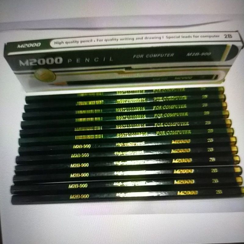 

12 pcs pensil m200 hijau 2 b harga murah