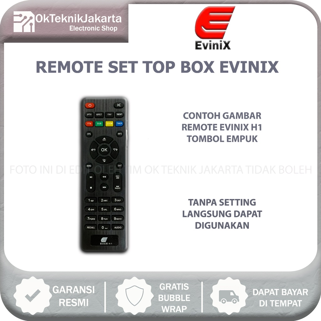 Remot Set Top Box DVB T2 Evinix H1