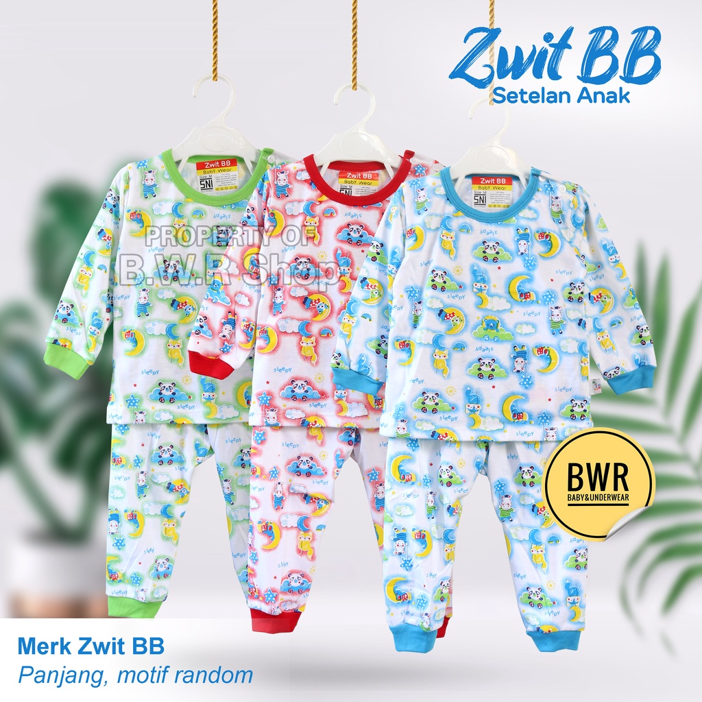 Setelan Zwit BB KAOS PANJANG MOTIF Random / Setelan Anak Bayi Unisex Kaos Celana Panjang | Bwr | MOTIF