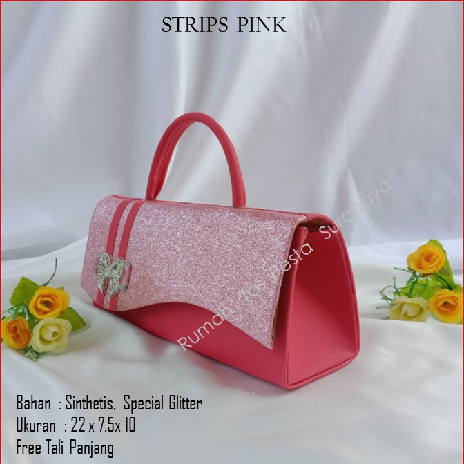 Tas Slempang,Tas Etnik,Tas Kekinian,STRIPS PINK