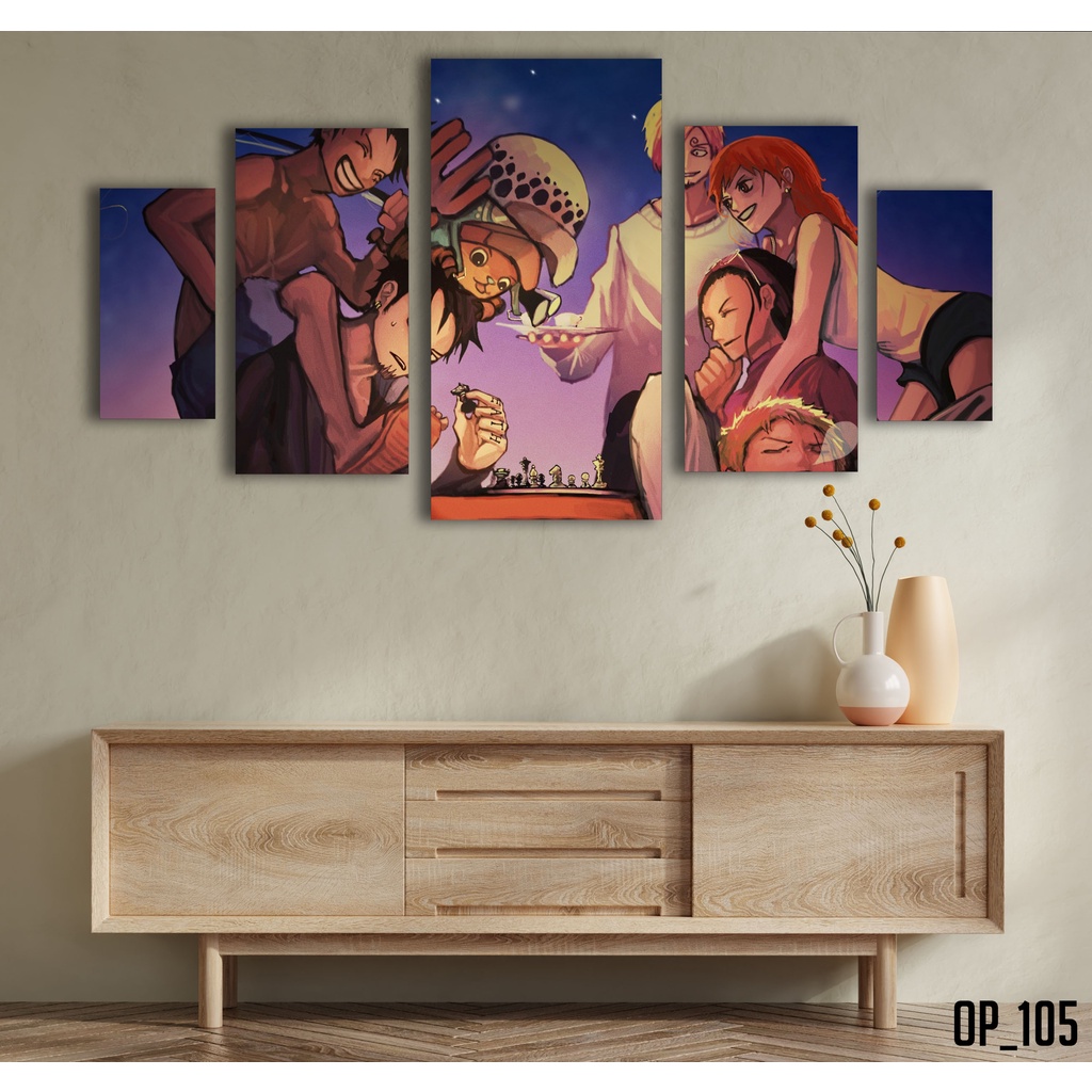 Pajangan dinding one piece 1 set hiasan dinding anime HD