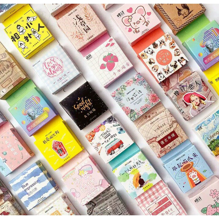 RANDOM Stiker Box Eceran aesthetic/stiker deco kawaii lucu murah