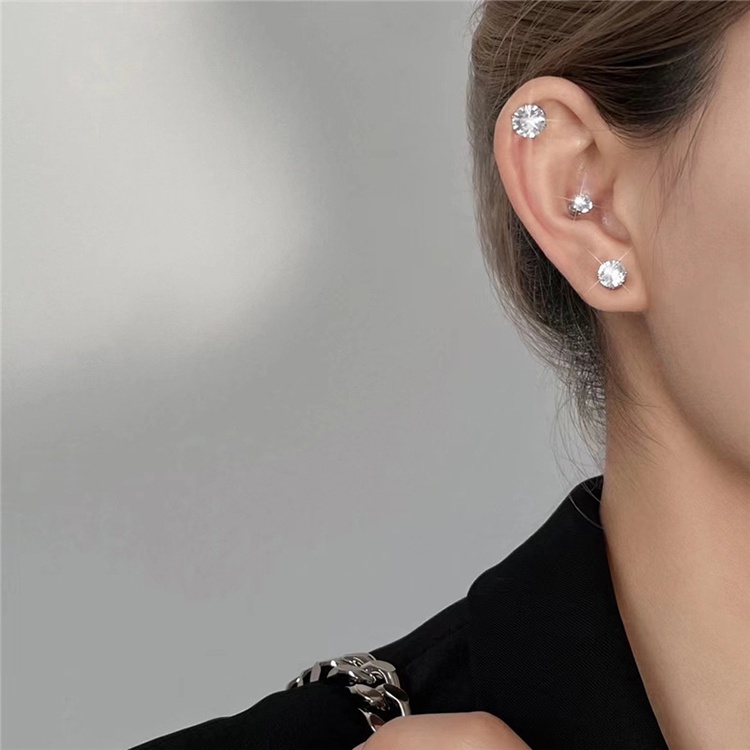 Anting Magnetik Bahan Zirconia Gaya Korea Untuk Aksesoris