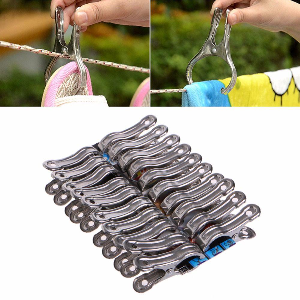 [Elegan] Jepitan Tahan Angin Pin Dapur Rumah Tangga Pemegang Laundry Organisasi Sealing Clips