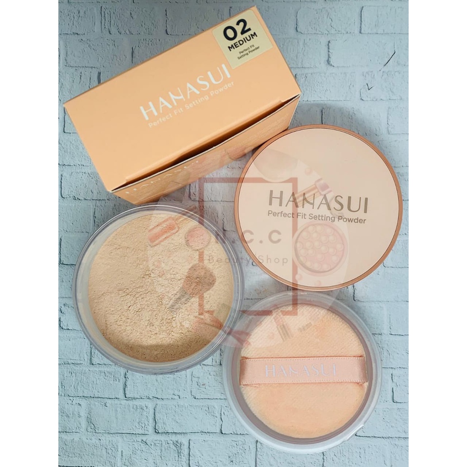 * NCC * Hanasui Perfect Fit Setting Powder Bedak Tabur Make up Kosmetik Wajah - Netto 12 gr