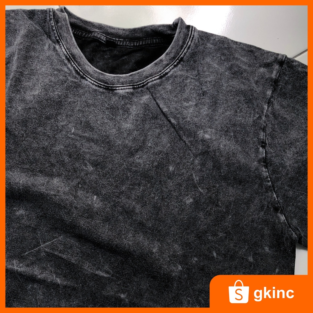 KAOS POLOS T-SHIRT BASIC STONE WASH COTTON COMBED 24S