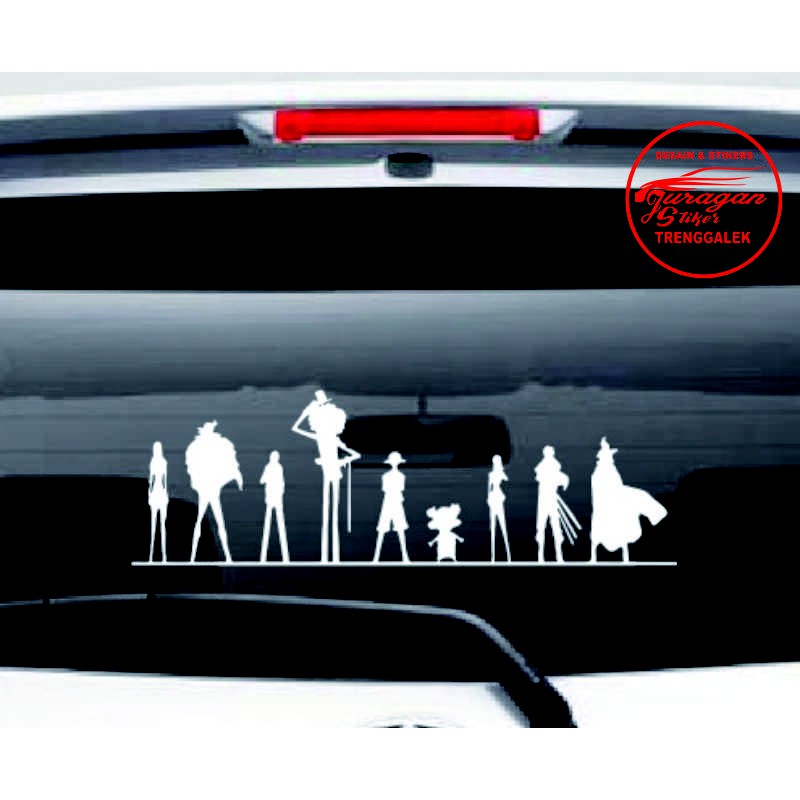 Stiker Cutting 9 Karakter One Piece 1 Warna Untuk Motor Dan Mobil