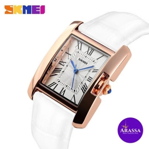 Jam Tangan Wanita / SKMEI 1085 Analog Leather / Jam Tangan Analog Kulit Original / SKMEI