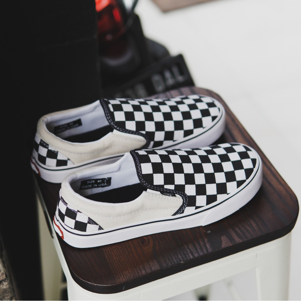 SEPATU CASUAL SLIP ON VANS MOTIF CATUR TERBARU