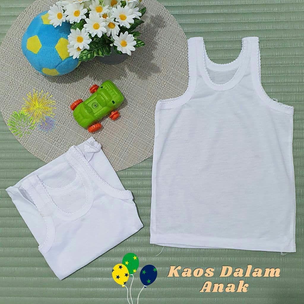 12 pcs Kaos dalam anak singlet anak kaos kutang Ukuran S M L XL 3L