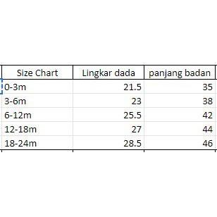 KOTTONVILLE Takoyakids Essentials Erika Romper anak romper bayi 0-24 bln