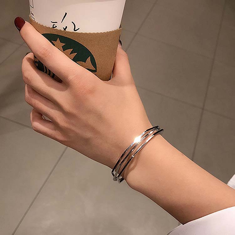 Gelang geometris wanita fashion Korea tangan braclet Bangle