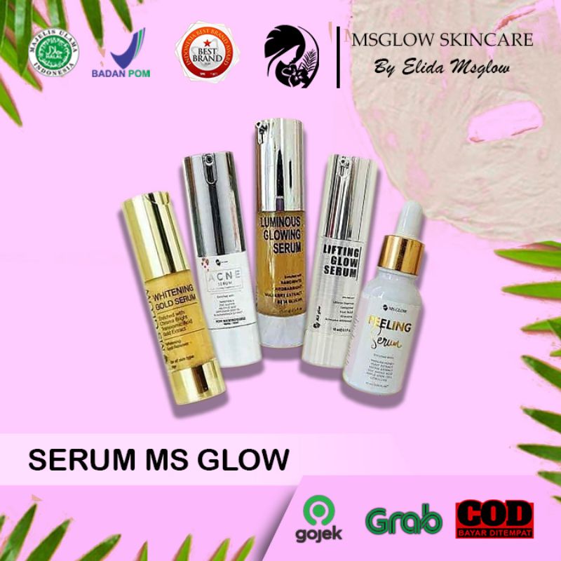 serum ms glow whitening |luminous |acne | serum whitening| essence |serum gold ms glow original