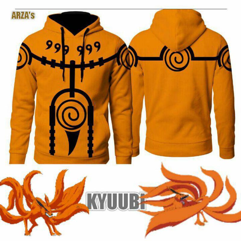 Hoodie Anime Basic Kyubi Naruto Best Seller