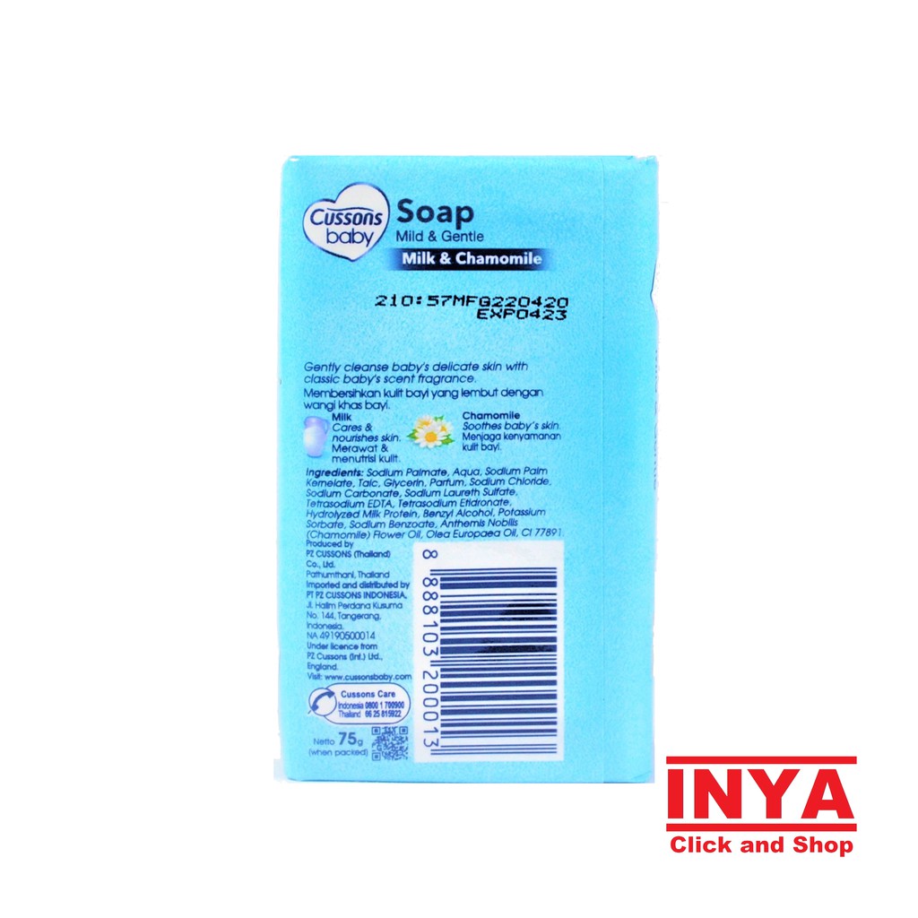 CUSSONS BABY SOAP MILD AND GENTLE, MILD AND CHAMOMILE 75gr - Sabun Bayi