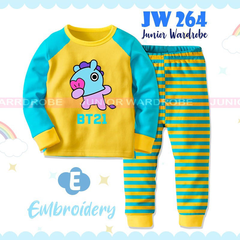 NEW - JW 264-E Pajamas Yellow BT21 Set