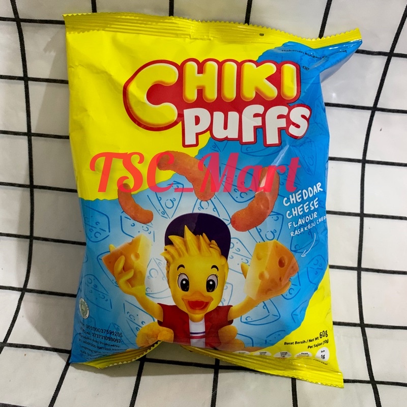 

Chiki Puffs Cheddar Cheese 60gr / Chiki / Puffs / Cheddar / Cheese / rasa / Keju / Cheddar