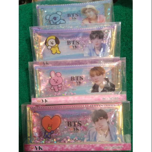 

Tempat pensil air gliter bts/bt21 terbaru