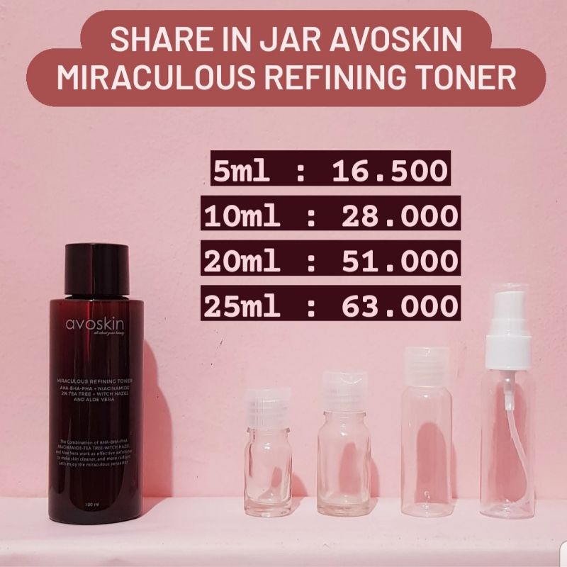 Share In Jar Avoskin Miraculous Refining Toner shareinjar avoskin refining toner