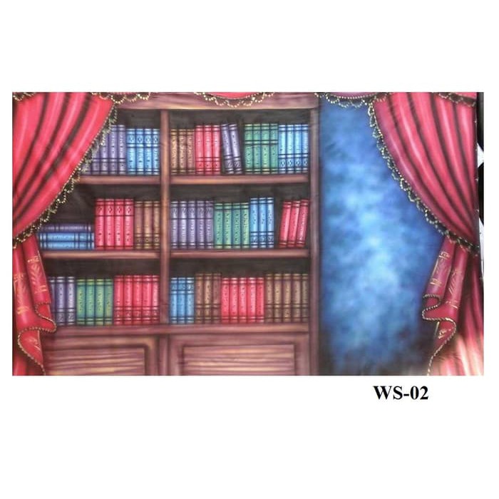 Background Foto Wisuda / Rak Buku WS-01 Studio Photo