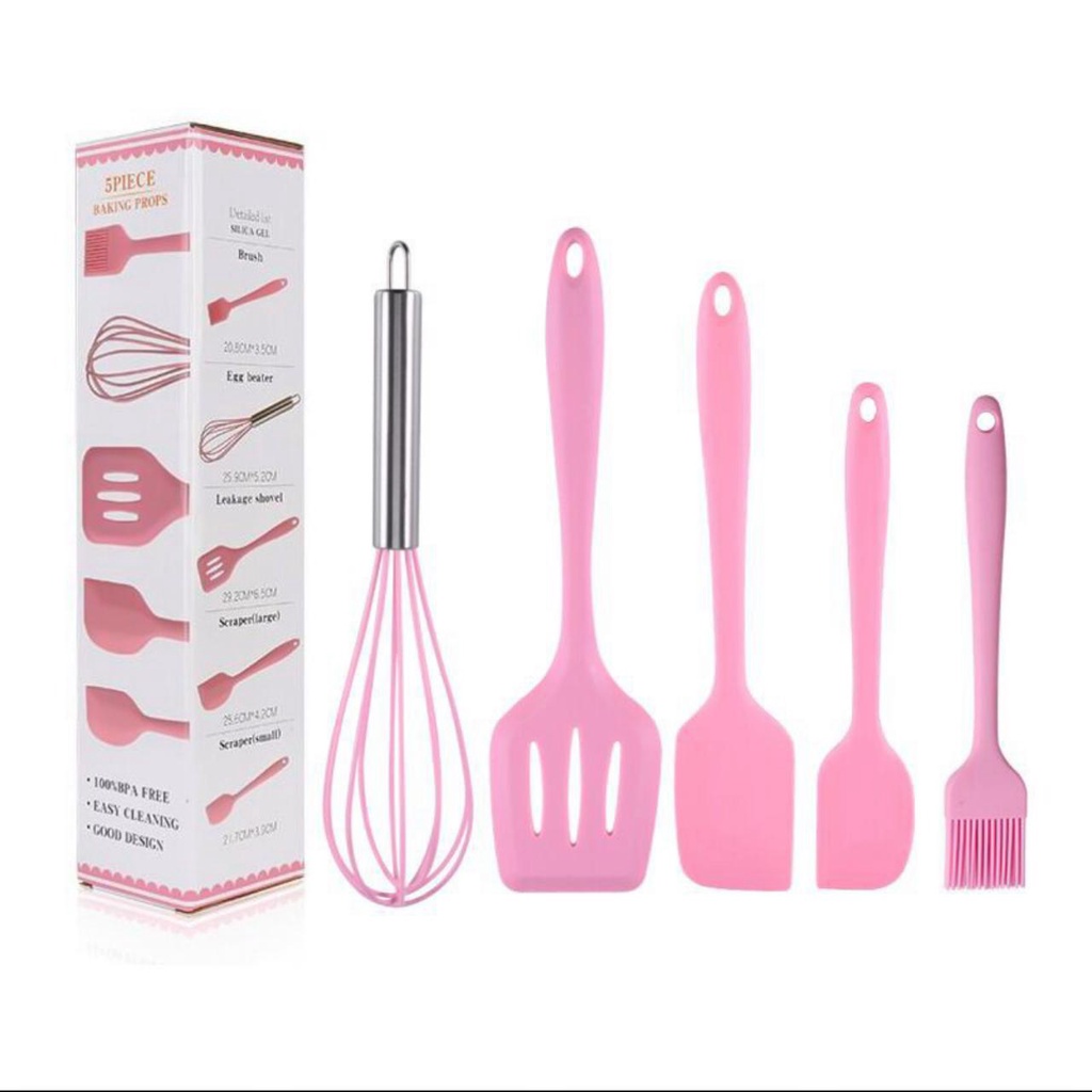 Spatula Set 5 in 1 Silicone Utensil Set - Silicon