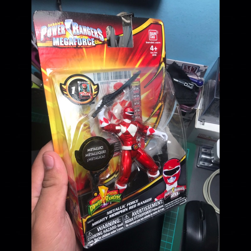 Power Ranger Megaforce Mighty Morphin Red Ranger Metallic Force