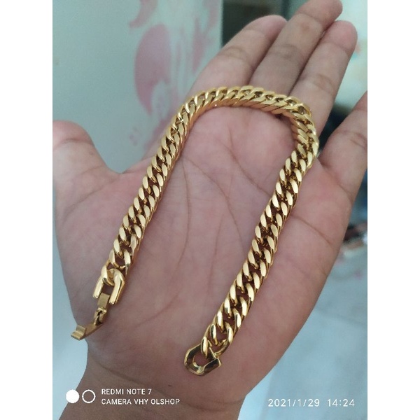 GELANG TITANIUM ASLI, TDK HITAM, ANTI KARAT SELAMANYA-9mili