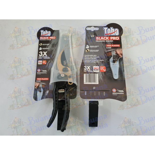 Gunting Dahan TOHO Black Pro 8 Inch | Gunting Tanaman Serbaguna Pruner