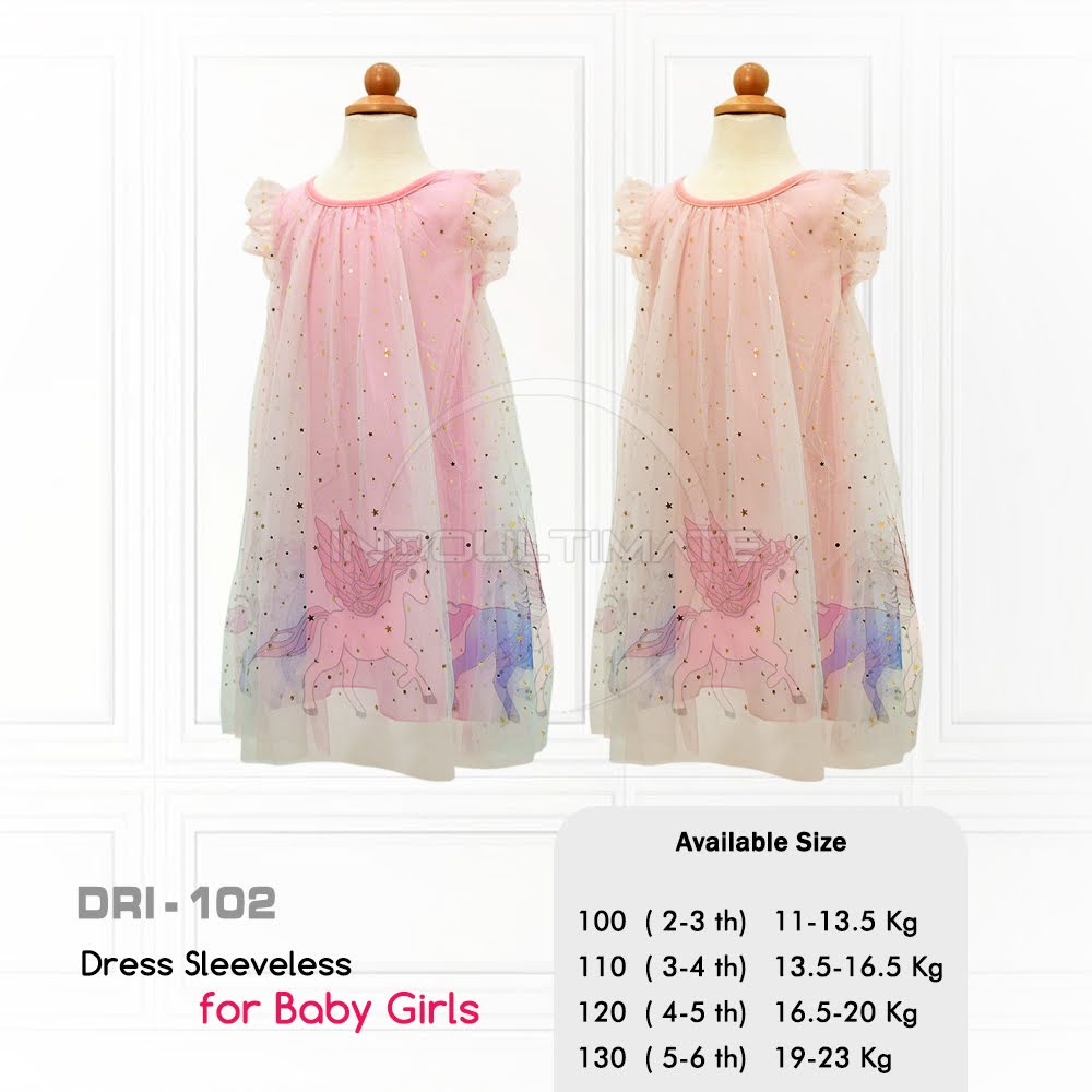 1Pcs Dress Pesta Bayi Import Dress Unicorn Bayi Perempuan DRI-102 Gaun Anak Perempuan Setelan Rok Tutu Bayi Pakaian Balita Cewek