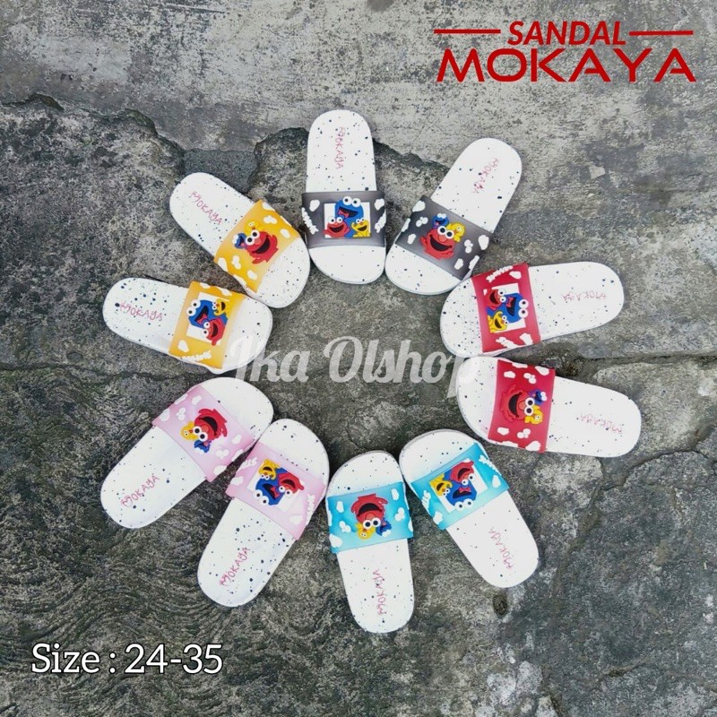 Sandal Kokop Anak Putih Ukuran 24 -29