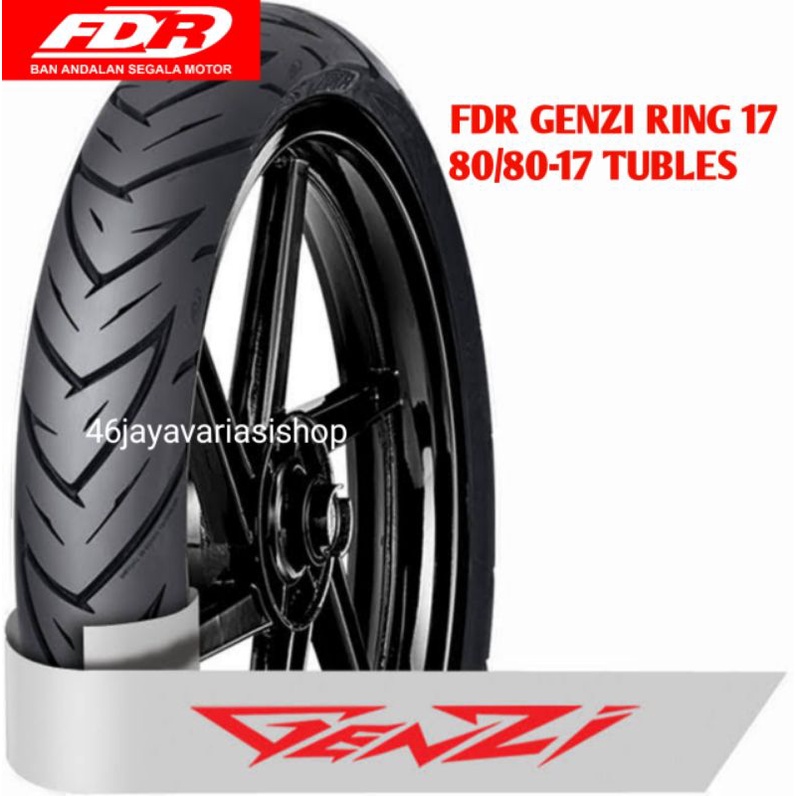 BAN LUAR TUBELESS FDR GENZI  RING 17 UKURAN 80/80-17 ORIGINAL FDR 80 80 17