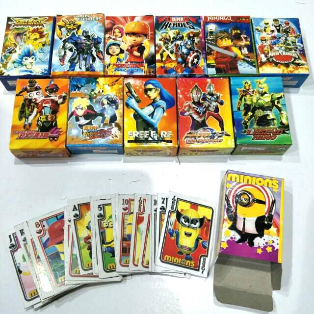 Kartu Remi / Poker Mini Karakter Ultraman Princess dkk Kartu Cangkulan Forty One Mainan Anak Murah