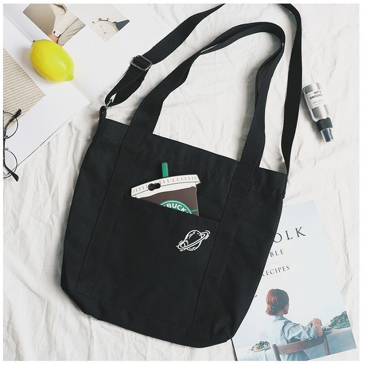 TC-117 tas kanvas canvas import shoulder bag selempang korea jepang