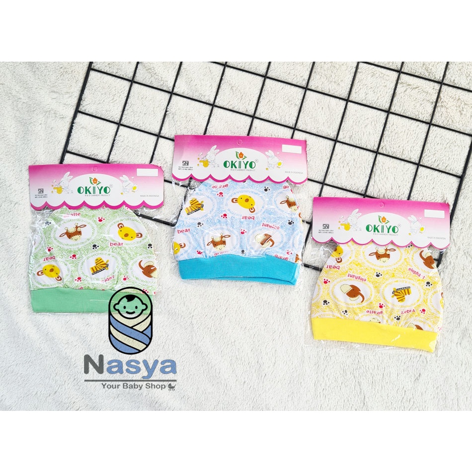 [B-072] Topi Bayi Kupluk/ Topi Bayi new born motif cartoon