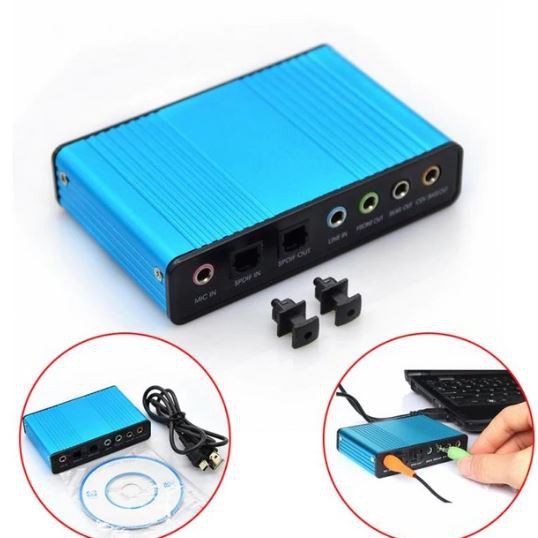 Sound Card External 5.1 Suround USB untuk Laptop PC CM6206