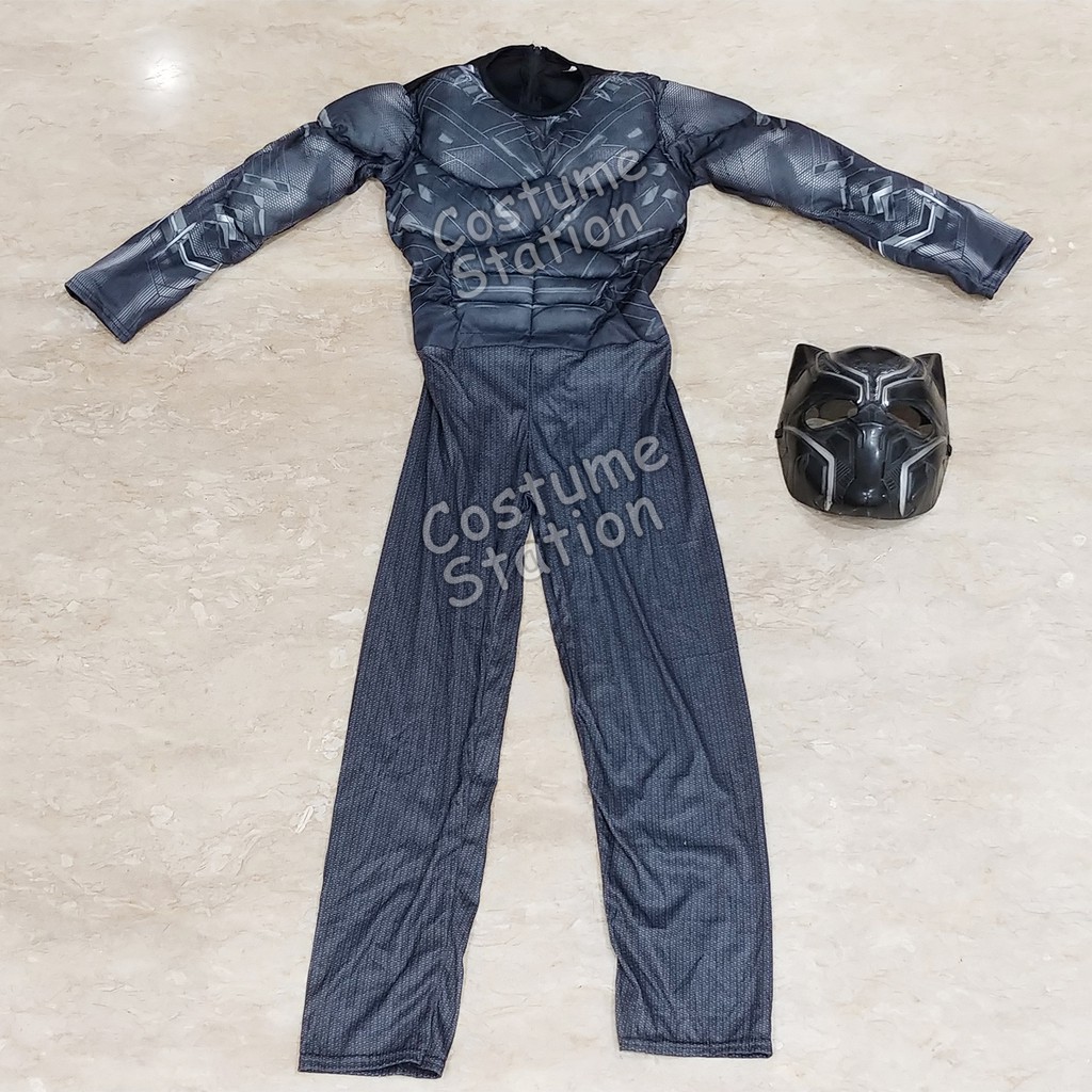 Kostum Superhero Black Panther B / Costume Black Panther Marvel Avengers anak laki