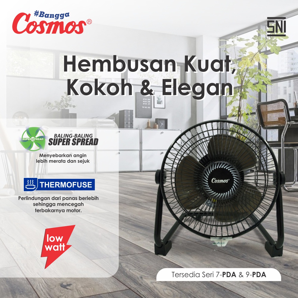 Mini Desk Fan Kipas Angin Meja Kecil Cosmos 9-PDA In Inch Inchi Murah