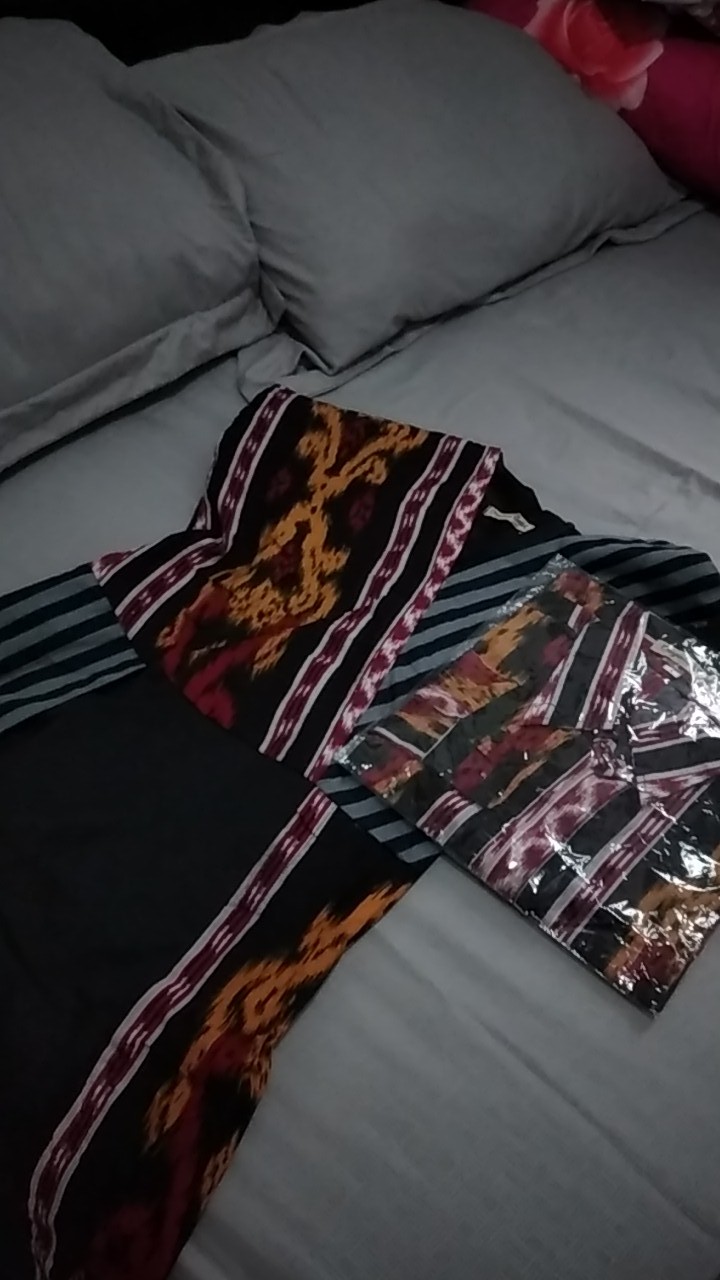 Aindra Batik Pekalongan Longdress Gamis Ayamia Andin Kimono Ikatan Cinta Motif Etnic Tenun Songket