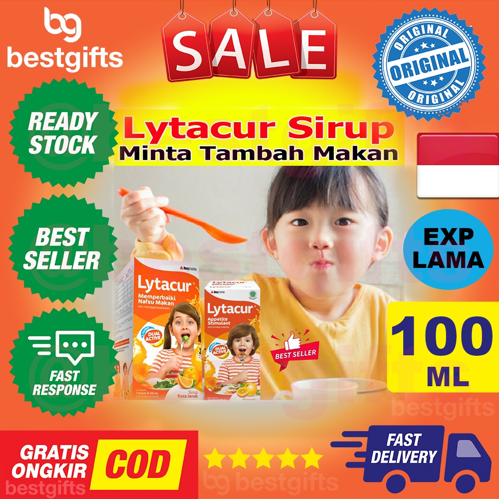 LYTACUR SYRUP DUAL ACTIVE ORANGE SIRUP JERUK MULTIVITAMIN MENINGKATKAN NAFSU MAKAN PERTUMBUHAN ANAK 100 ML