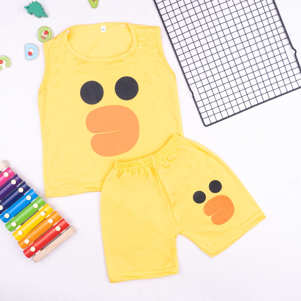 IL - Setelan Singlet Anak Cowok / Set Anak Laki Laki / Setelan Anak Motif Karakter Linne