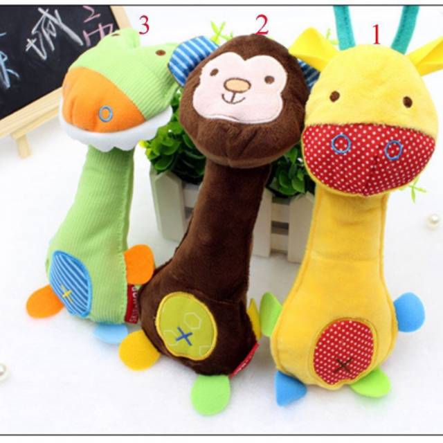 Mainan bayi rattle stick animal / baby toys rattle / mainan edukasi bayi