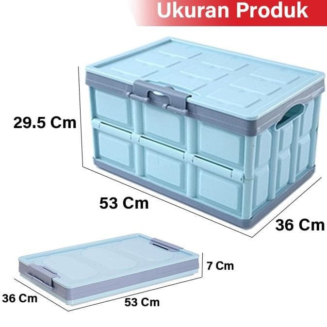 Kotak Penyimpanan Lipat 55L Portable Storage Box