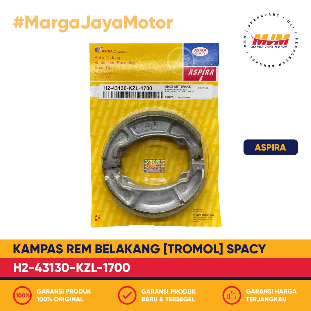 Kampas Rem Belakang Tromol Beat Vario Spacy Scoopy Aspira