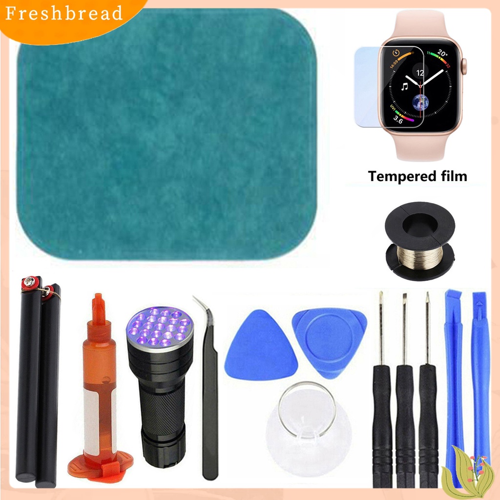 Terlaris Precise Out Front LCD Glass Cover Replacement UV Glue Touch Screen Repair Kit for Apple Watch 2/3/4/5/6 Series 38mm 42mm 40mm 44mm