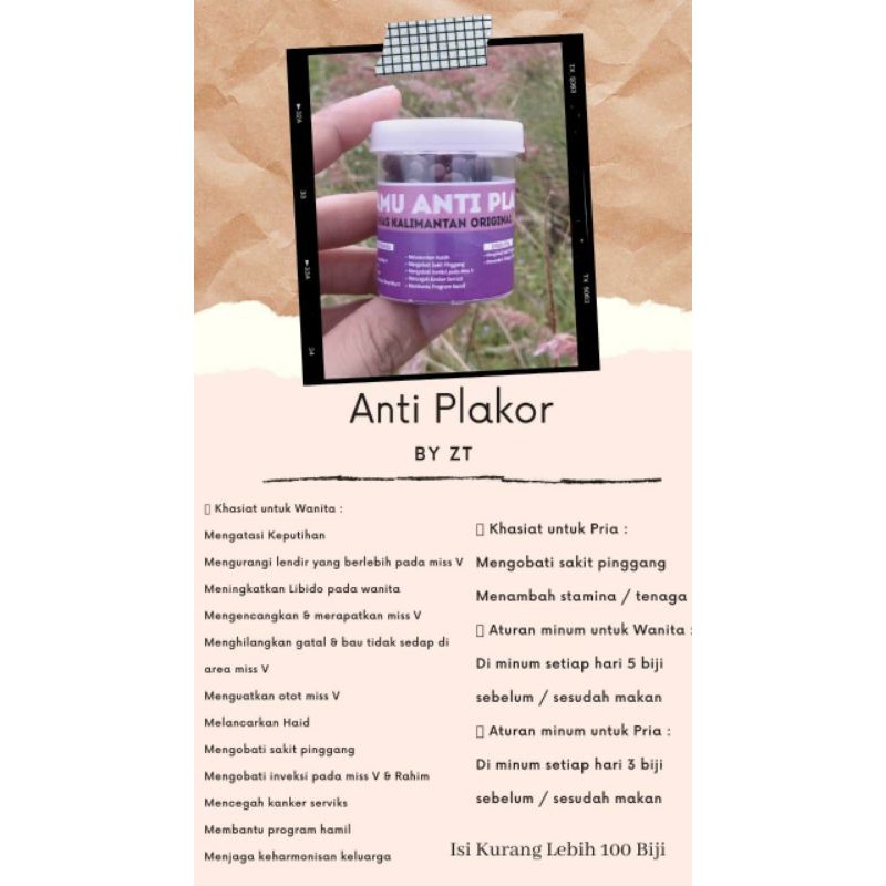 

Jamu AntiPlakor Zt (bonus mutiara surga)