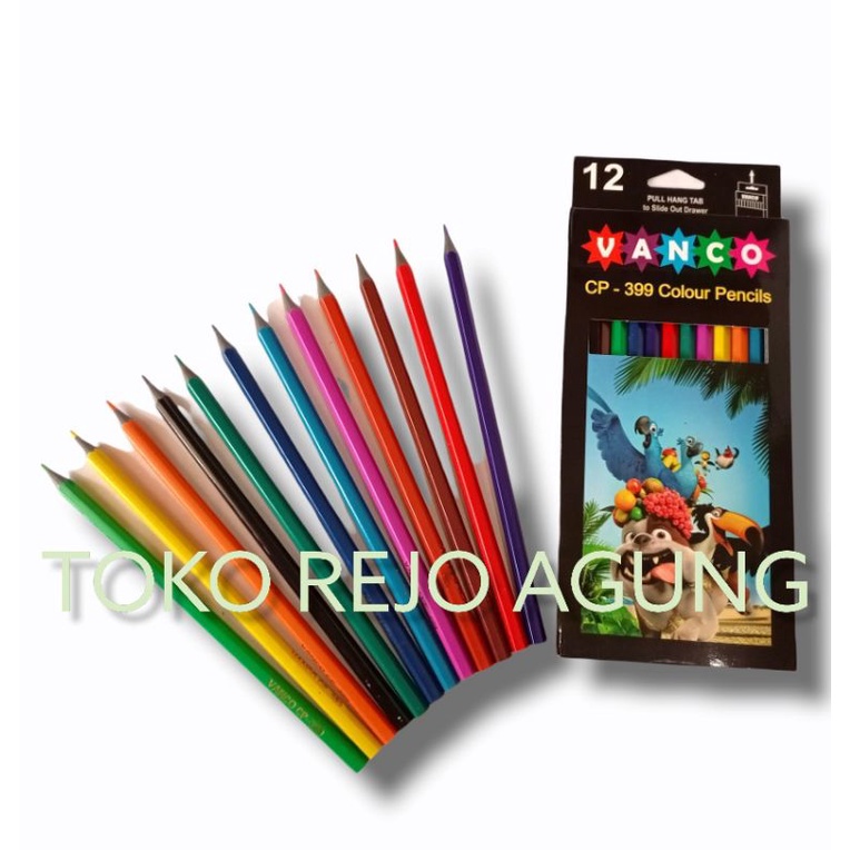 

SATU SET ( 12 WARNA ) Pensil Warna Vanco 12 Warna Panjang