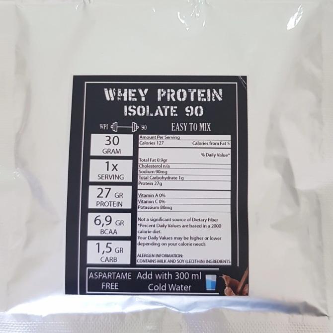 Whey Protein Isolate (Coklat) 30Gr Sachet, Susu Whey