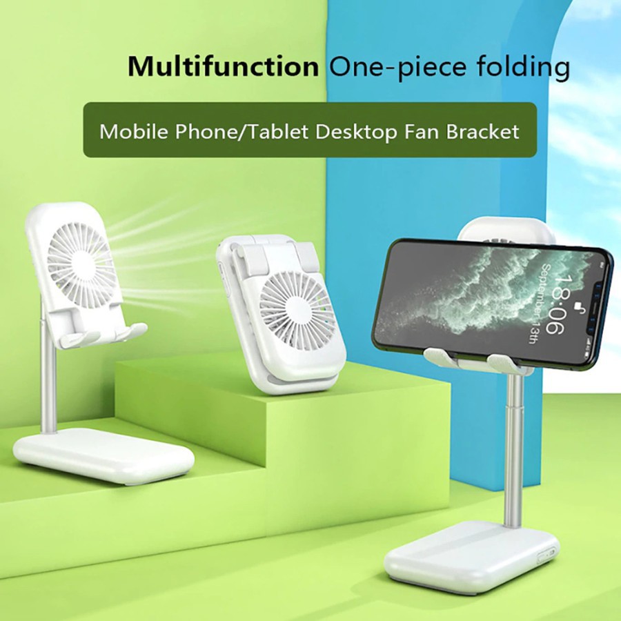 Fan STANDIT Folding Holder Phone Stand with mount hp set kipas angin