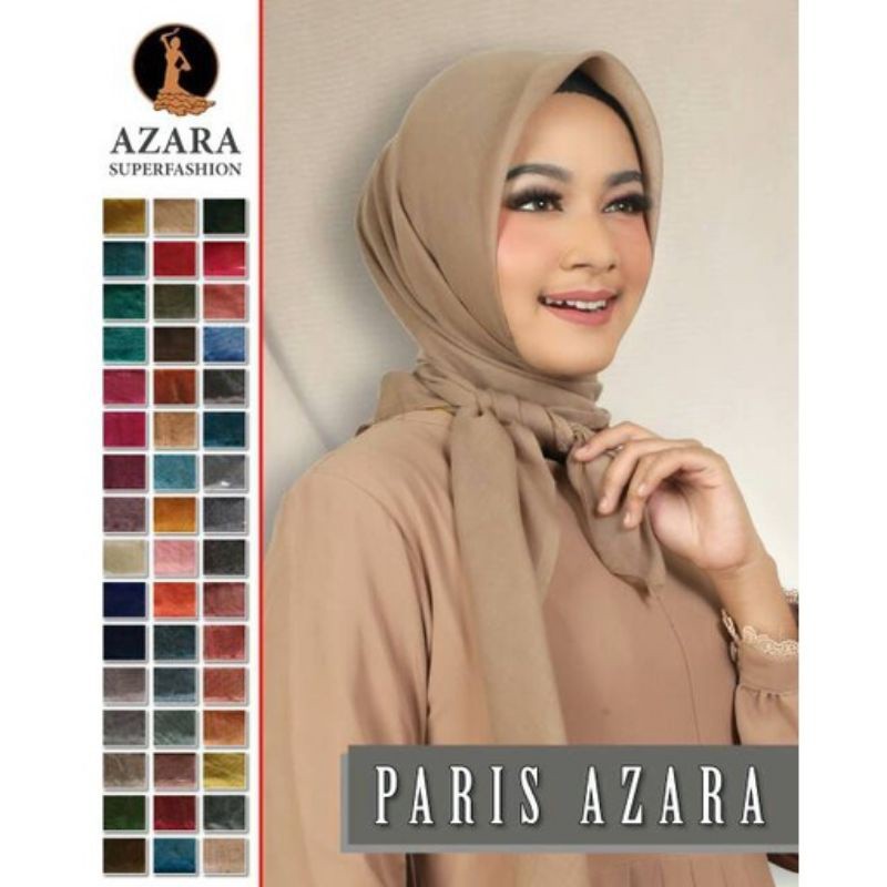 HIJAB SEGI EMPAT PARIS POLOS BAHAN PARIS by AZARA DAN VARISHA SEGIEMPAT SERAGAM SEKOLAH PREMIUM QUALITY SQUARE NYAMAN