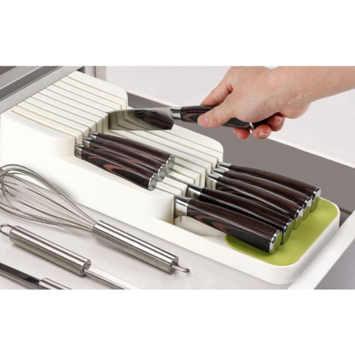 Hung Kai Tempat Pisau Compact 2-Tier Knife Holder Kitchen Organizer